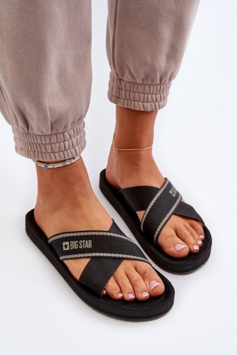 Sandał Klapki Model Big Star NN274A059 Black - Step in style Step in style Sandał Klapki Model Big Star NN274A059 Black - Step in style Step in style
