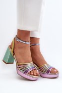Sandały Model DA CR920 Multicolor Violet - Step in style Step in style Sandały Model DA CR920 Multicolor Violet - Step in style Step in style