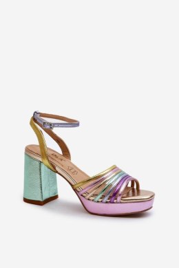 Sandały Model DA CR920 Multicolor Violet - Step in style Step in style
