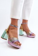 Sandały Model DA CR920 Multicolor Violet - Step in style Step in style Sandały Model DA CR920 Multicolor Violet - Step in style Step in style
