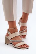 Sandały Model DA MR38-549 Beige - Step in style Step in style Sandały Model DA MR38-549 Beige - Step in style Step in style