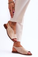 Sandały Model Lewski Shoes 3220/X Beige Zamsz - Step in style Step in style Sandały Model Lewski Shoes 3220/X Beige Zamsz - Step in style Step in style