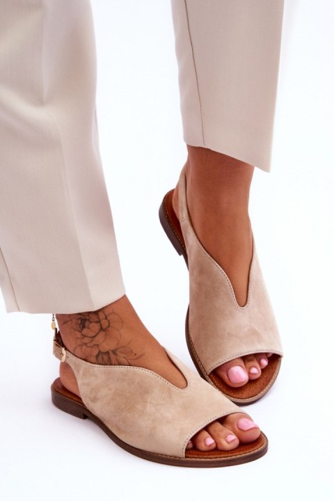 Sandały Model Lewski Shoes 3220/X Beige Zamsz - Step in style Step in style Sandały Model Lewski Shoes 3220/X Beige Zamsz - Step in style Step in style
