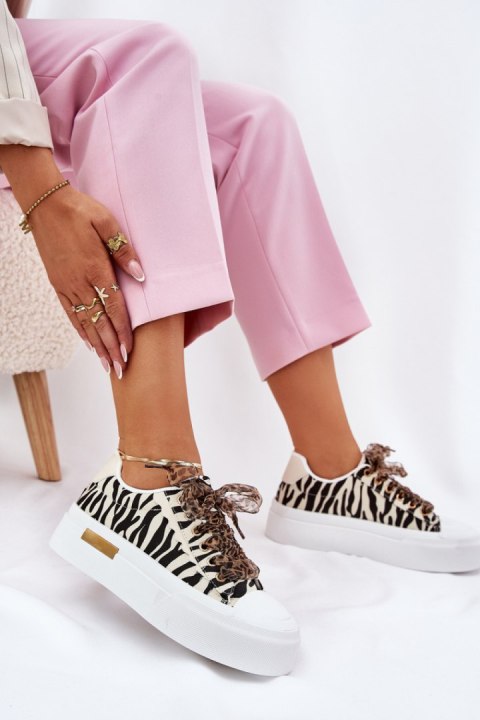 Trampki Model Zidora PC2806 Beige/Zebra - Step in style Step in style Trampki Model Zidora PC2806 Beige/Zebra - Step in style Step in style