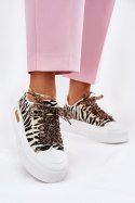Trampki Model Zidora PC2806 Beige/Zebra - Step in style Step in style Trampki Model Zidora PC2806 Beige/Zebra - Step in style Step in style