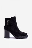 Botki Model Makeline H8-526 Black Zamsz - Step in style Step in style Botki Model Makeline H8-526 Black Zamsz - Step in style Step in style