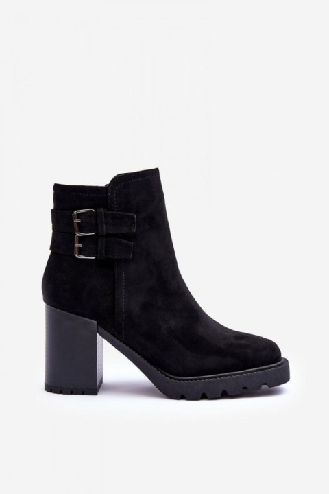 Botki Model Makeline H8-526 Black Zamsz - Step in style Step in style Botki Model Makeline H8-526 Black Zamsz - Step in style Step in style