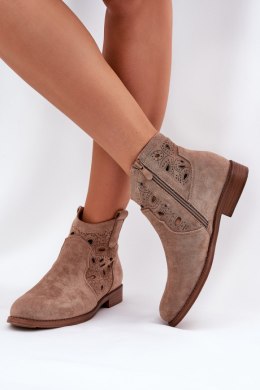 Botki Model S.Barski HY42-081 Beige - Step in style Step in style