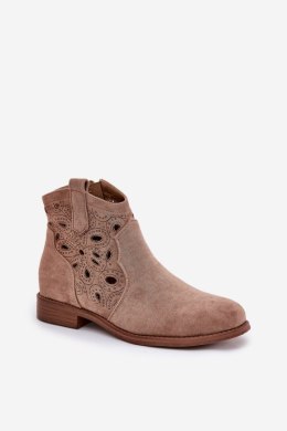 Botki Model S.Barski HY42-081 Beige - Step in style Step in style