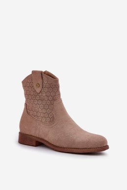Botki Model S.Barski HY51-063 Beige - Step in style Step in style