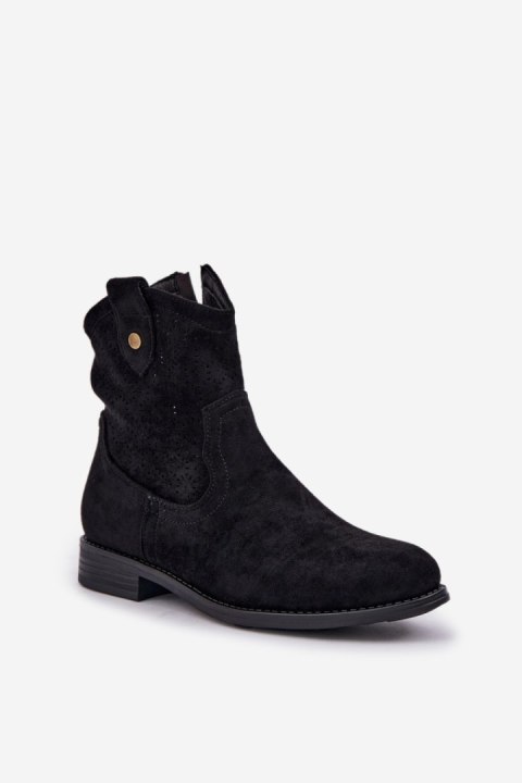 Botki Model S.Barski HY51-063 Black - Step in style Step in style Botki Model S.Barski HY51-063 Black - Step in style Step in style
