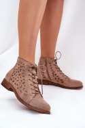 Botki Model S.Barski HY51-185 Beige - Step in style Step in style Botki Model S.Barski HY51-185 Beige - Step in style Step in style
