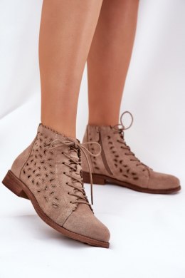 Botki Model S.Barski HY51-185 Beige - Step in style Step in style