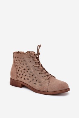 Botki Model S.Barski HY51-185 Beige - Step in style Step in style