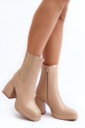 Botki Model Stelares 5892 Beige - Step in style Step in style Botki Model Stelares 5892 Beige - Step in style Step in style