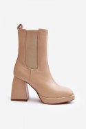 Botki Model Stelares 5892 Beige - Step in style Step in style Botki Model Stelares 5892 Beige - Step in style Step in style
