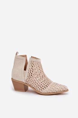 Botki Model Tulifedi 7639A Light Beige - Step in style Step in style