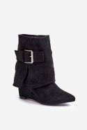 Botki Model Vortinia 1690A Black Zamsz - Step in style Step in style Botki Model Vortinia 1690A Black Zamsz - Step in style Step in style