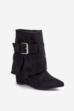 Botki Model Vortinia 1690A Black Zamsz - Step in style Step in style