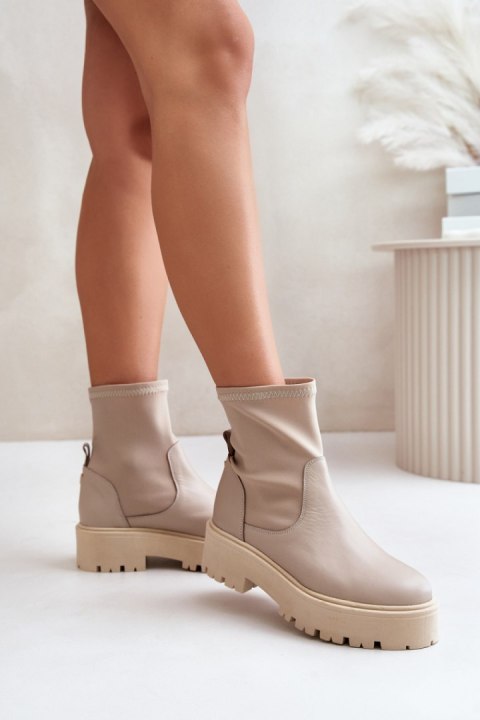 Botki Model Zazoo 2947 Beige - Step in style Step in style Botki Model Zazoo 2947 Beige - Step in style Step in style