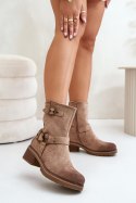 Botki Model Zudra 7280 Dark Beige - Step in style Step in style Botki Model Zudra 7280 Dark Beige - Step in style Step in style