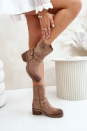 Botki Model Zudra 7280 Dark Beige - Step in style Step in style Botki Model Zudra 7280 Dark Beige - Step in style Step in style