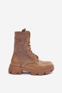 Botki Workery Model Marlissa A9513 Dark Beige - Step in style Step in style Botki Workery Model Marlissa A9513 Dark Beige - Step in style Step in style