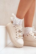 Buty Sportowe Model Grelesi 24SP26-4756 Beige - Step in style Step in style Buty Sportowe Model Grelesi 24SP26-4756 Beige - Step in style Step in style