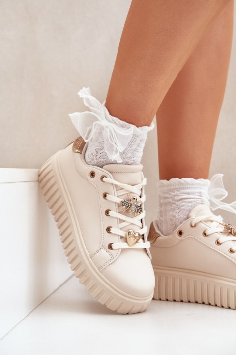 Buty Sportowe Model Grelesi 24SP26-4756 Beige - Step in style Step in style Buty Sportowe Model Grelesi 24SP26-4756 Beige - Step in style Step in style