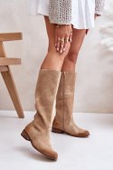 Kozaki Model Lewski 3616 Beige Zamsz - Step in style Step in style Kozaki Model Lewski 3616 Beige Zamsz - Step in style Step in style