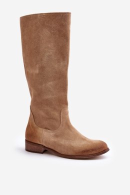 Kozaki Model Lewski 3616 Beige Zamsz - Step in style Step in style