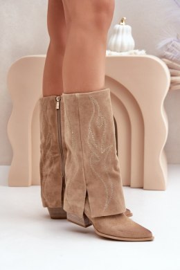 Kozaki Model Zazoo 3487 Beige - Step in style Step in style