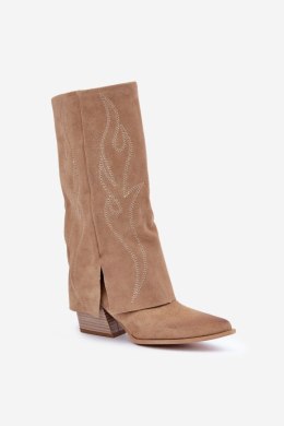 Kozaki Model Zazoo 3487 Beige - Step in style Step in style