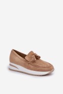 Mokasyny Model Challavia G-55 Beige - Step in style Step in style Mokasyny Model Challavia G-55 Beige - Step in style Step in style