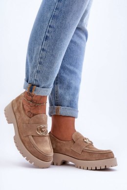 Półbuty Model Rosefalls 20153 Beige Zamsz - Step in style Step in style
