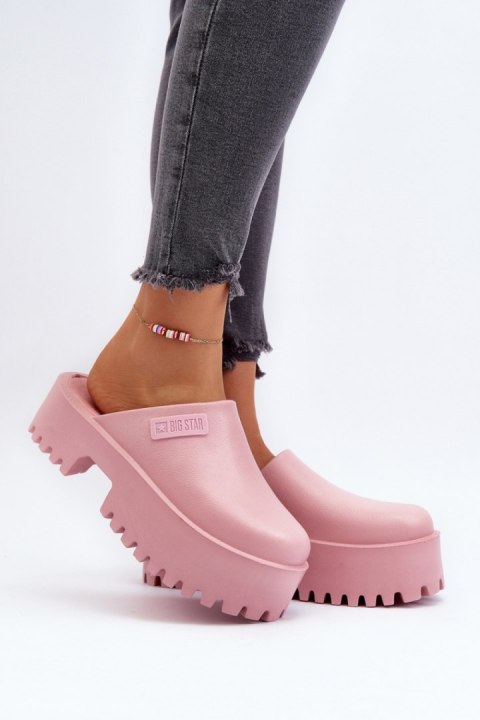 Sandał Klapki Model Big Star NN274020 Pink - Step in style Step in style Sandał Klapki Model Big Star NN274020 Pink - Step in style Step in style
