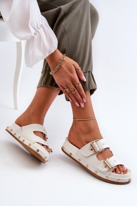 Sandał Klapki Model Big Star NN274081 White - Step in style Step in style Sandał Klapki Model Big Star NN274081 White - Step in style Step in style