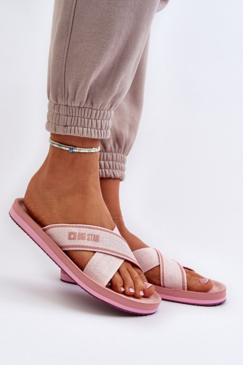 Sandał Klapki Model Big Star NN274A058 Pink - Step in style Step in style Sandał Klapki Model Big Star NN274A058 Pink - Step in style Step in style