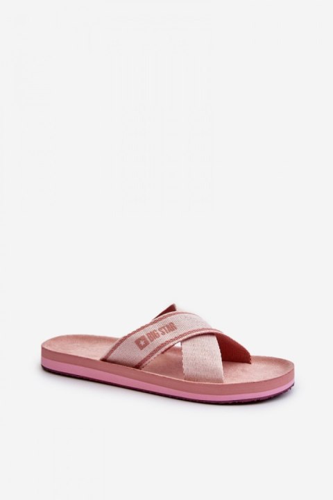 Sandał Klapki Model Big Star NN274A058 Pink - Step in style Step in style Sandał Klapki Model Big Star NN274A058 Pink - Step in style Step in style