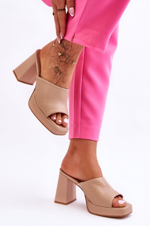 Sandał Klapki Model Livesa M051 Beieg - Step in style Step in style Sandał Klapki Model Livesa M051 Beieg - Step in style Step in style