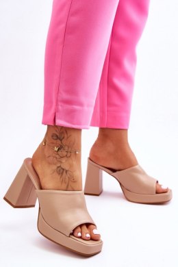 Sandał Klapki Model Livesa M051 Beieg - Step in style Step in style