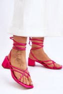 Sandały wiązane Model Secret Love LOLA5023 Pink - Step in style Step in style Sandały wiązane Model Secret Love LOLA5023 Pink - Step in style Step in style