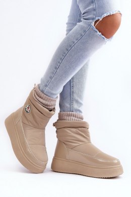 Śniegowce Model Gattea HY852-63 Beige - Step in style Step in style