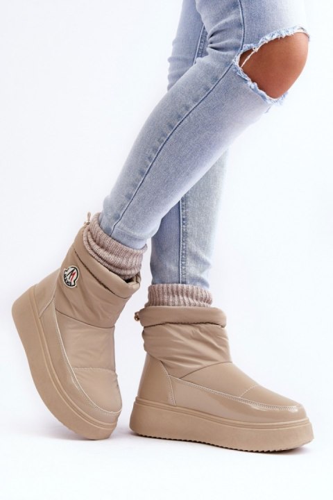 Śniegowce Model Gattea HY852-63 Beige - Step in style Step in style Śniegowce Model Gattea HY852-63 Beige - Step in style Step in style
