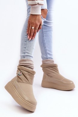 Śniegowce Model Gattea HY852-63 Beige - Step in style Step in style