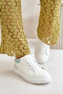 Trampki Model Nevelena JDJ-18 White/Green - Step in style Step in style Trampki Model Nevelena JDJ-18 White/Green - Step in style Step in style