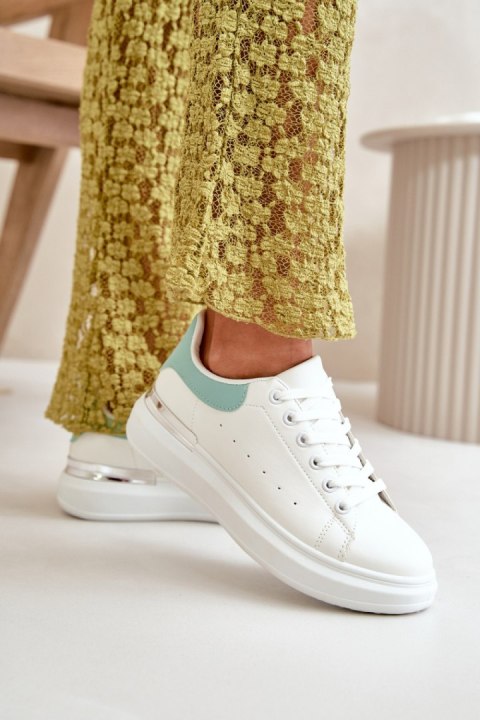 Trampki Model Nevelena JDJ-18 White/Green - Step in style Step in style Trampki Model Nevelena JDJ-18 White/Green - Step in style Step in style