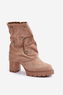 Botki Model Esadora 168-581 Beige - Step in style Step in style
