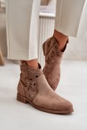 Botki Model S.Barski HY42-081 Brown - Step in style Step in style Botki Model S.Barski HY42-081 Brown - Step in style Step in style