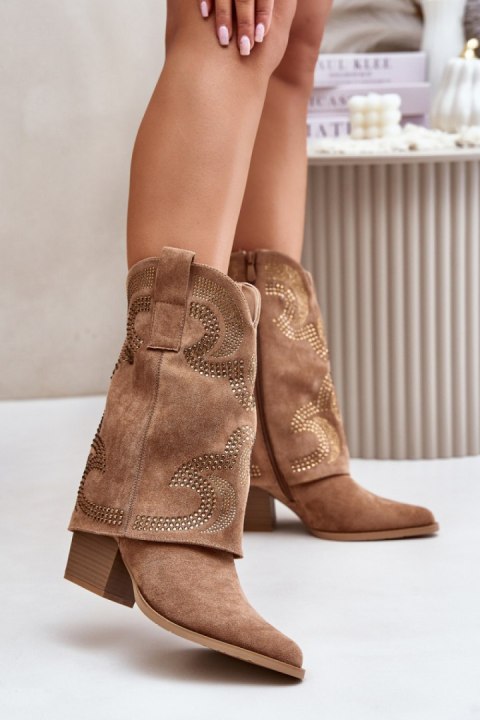 Botki Model S.Barski HY42-153 Camel - Step in style Step in style Botki Model S.Barski HY42-153 Camel - Step in style Step in style
